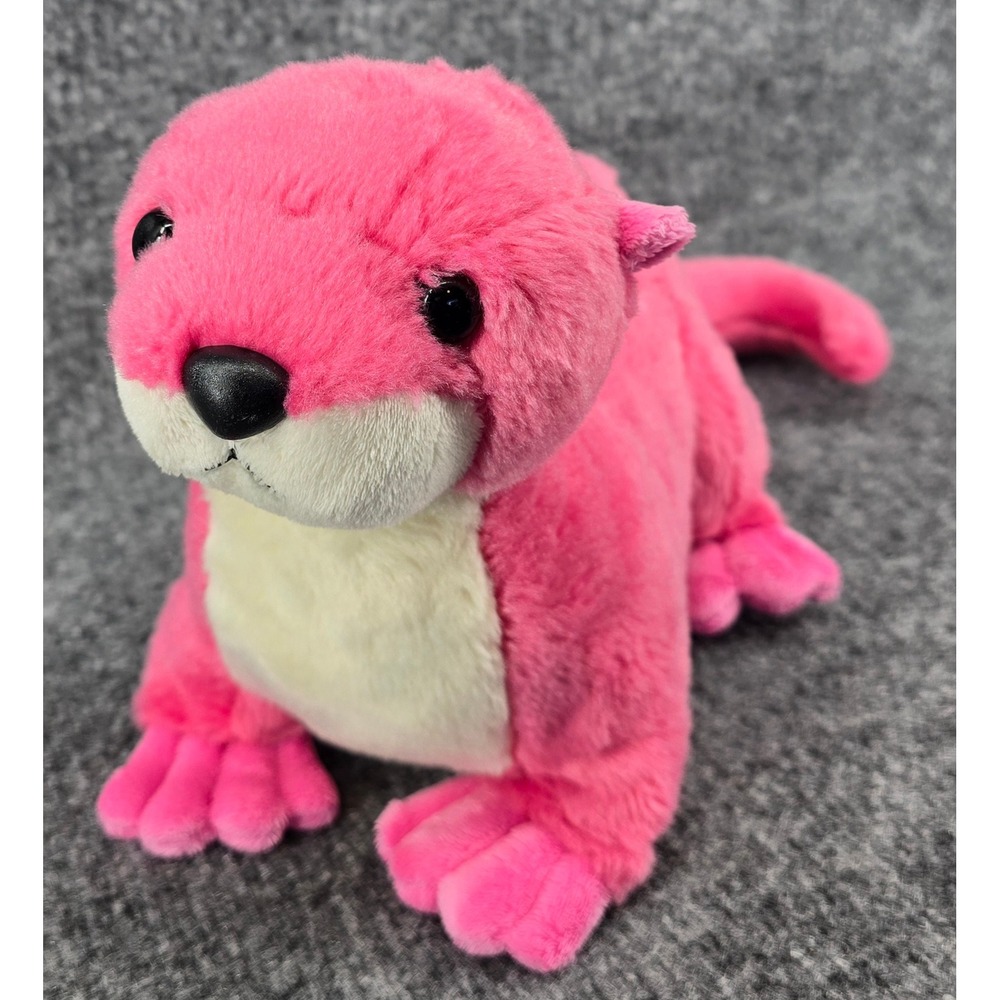 Aurora Destination Nation Pink River Otter Kids Plush 17x8x8" Stuffed Animal